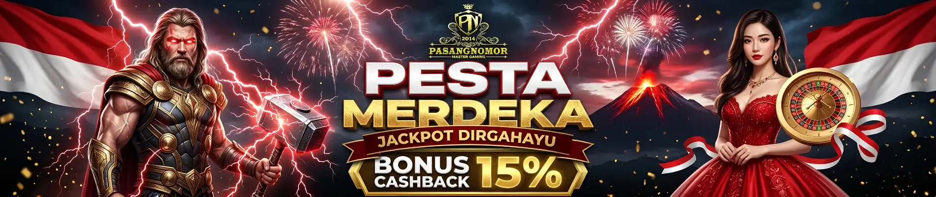 BONUS CASHBACK SPESIAL HARI 17 AGUSTUS HINGGA 15%